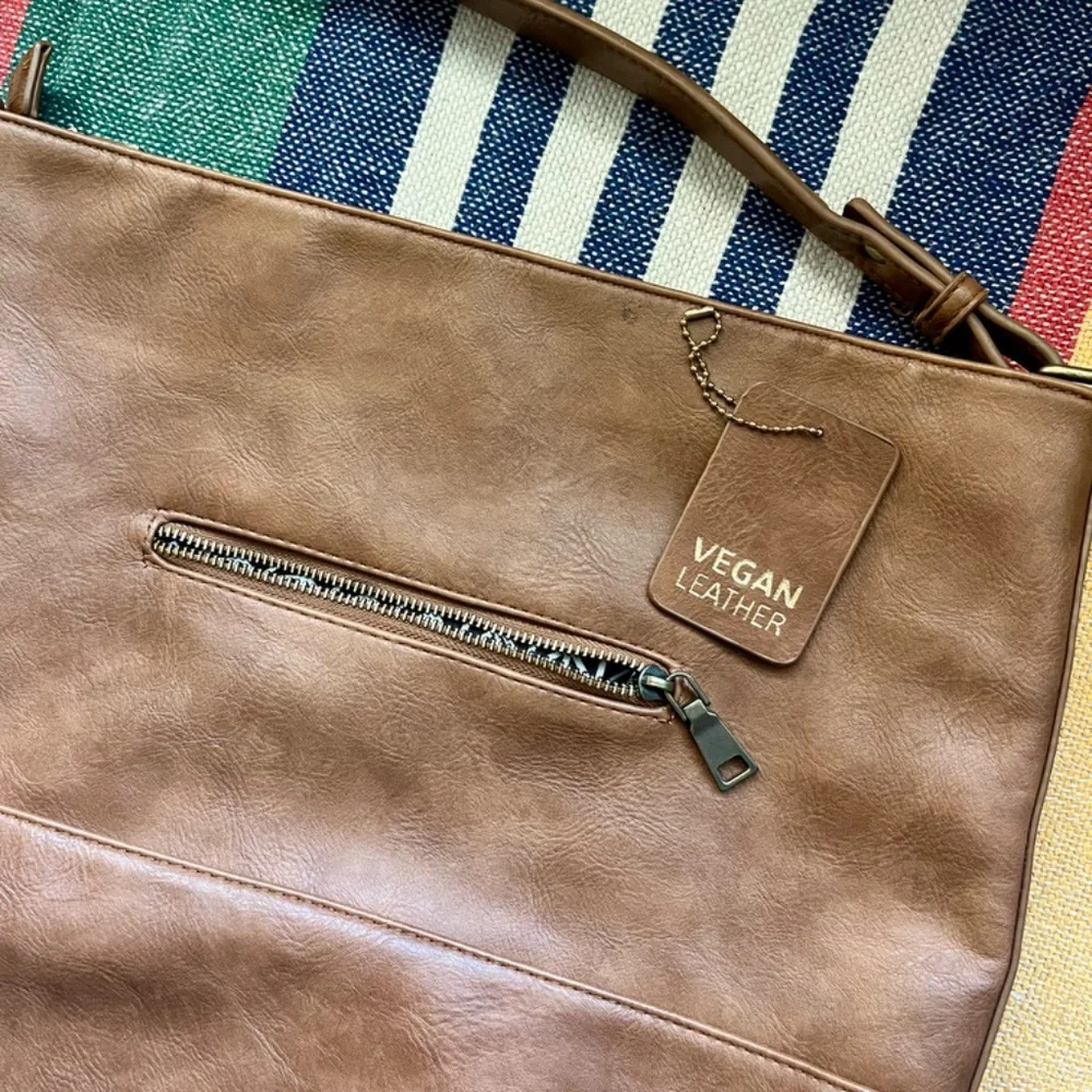 Antik Kraft Brown Vegan Leather Hobo Bag - Picture 6 of 9